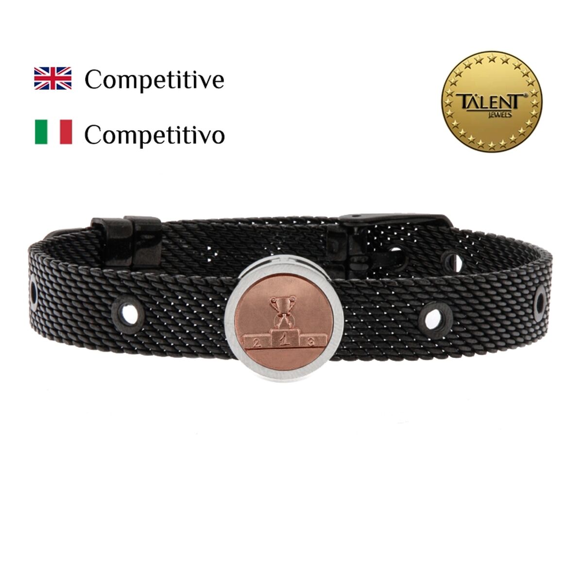 Unisex Bracelet Competitive Talent Jewels TJA-5-04-02-2-235 Black
