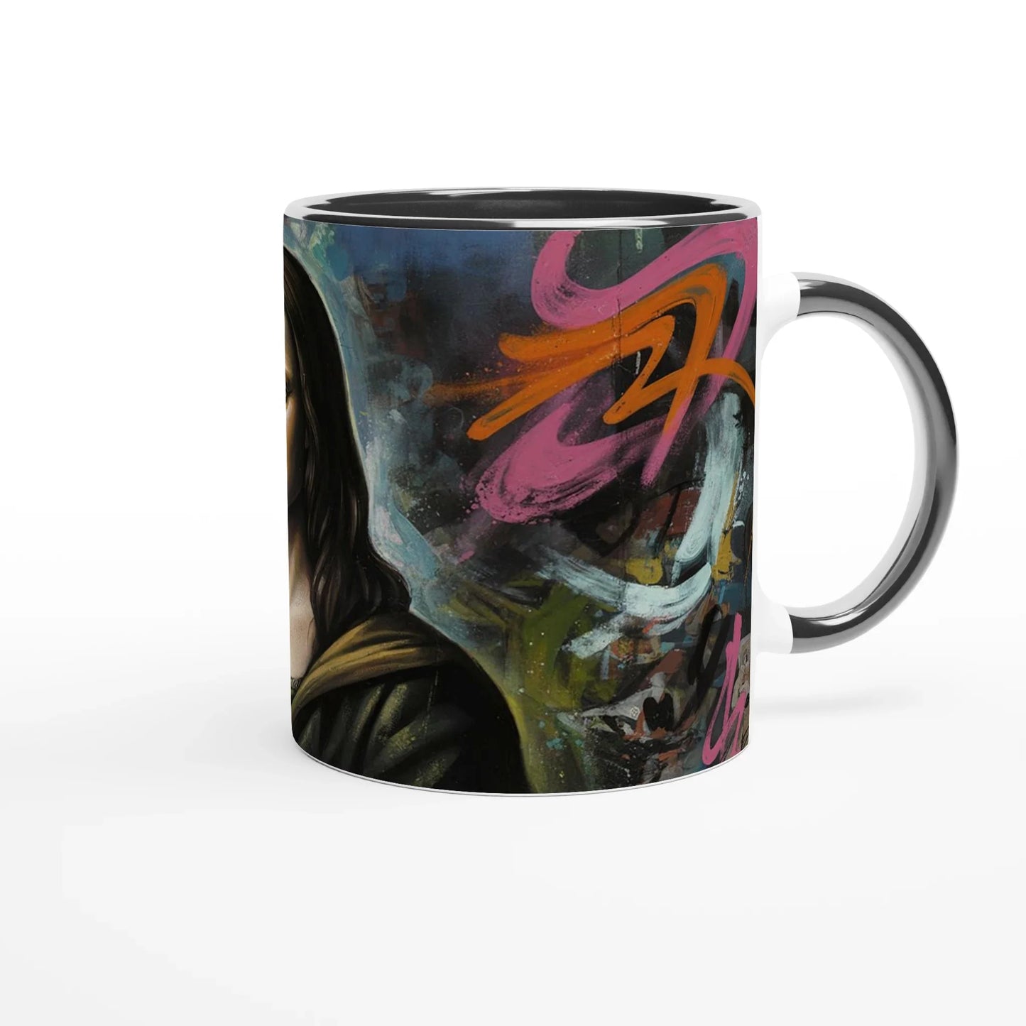 🎨 Mona Lisa Graffiti Mug – Urban Art Ceramic Coffee Cup ☕ | Dishwasher & Microwave Safe | Unique Gift Idea