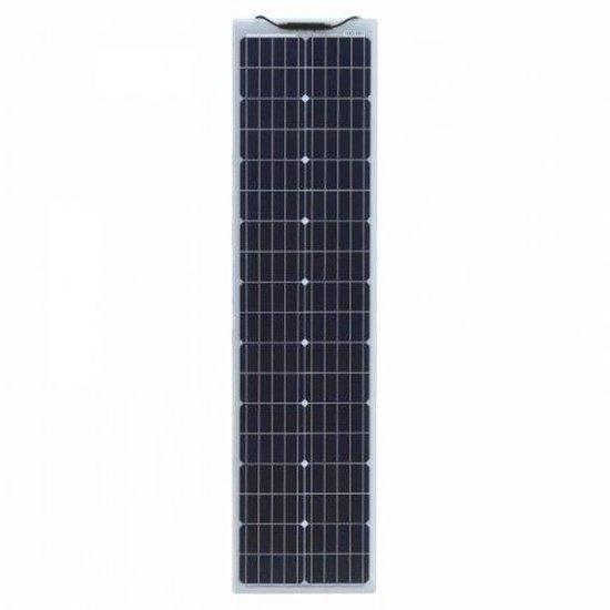 80W Reinforced narrow semi-flexible solar panel with a durable ETFE coating