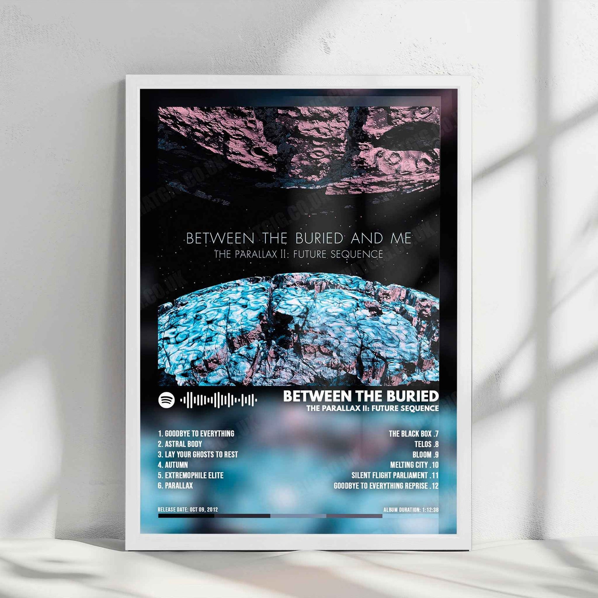 Between the Buried and Me "The Parallax II" Album Cover Poster - with Complete Tracklist