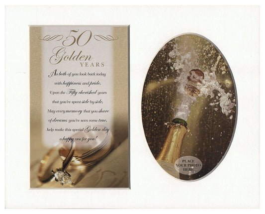 50 Golden Years 50th Anniversary Special Keepsake Photo Frame Mount