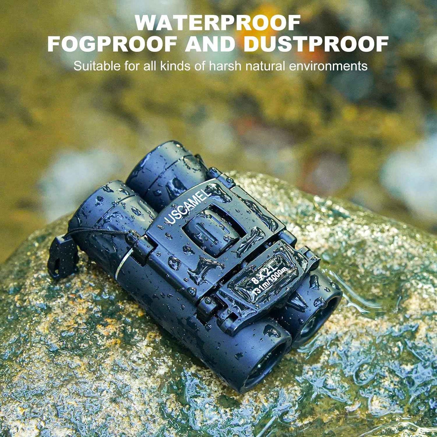 Binoculars 8×21 Compact BAK4 Prism Easy Focus for Bird Watching Outdoor Use