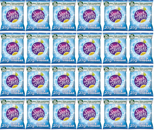 24 x Snack A Jacks Salt & Vinegar Rice Cakes Crisps 23G
