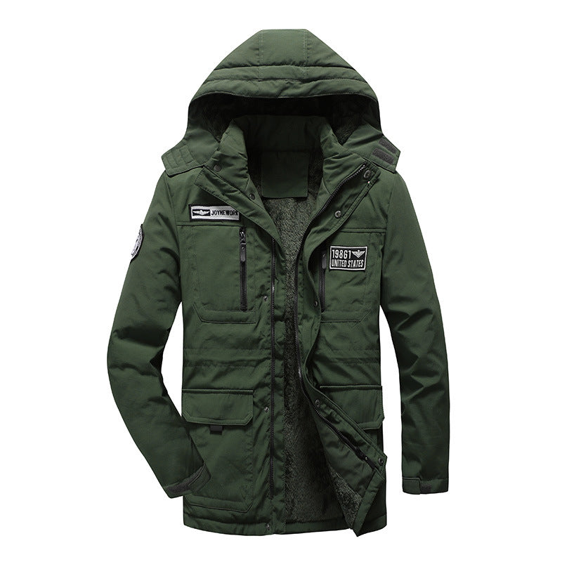 Fashion mid-length cotton coat