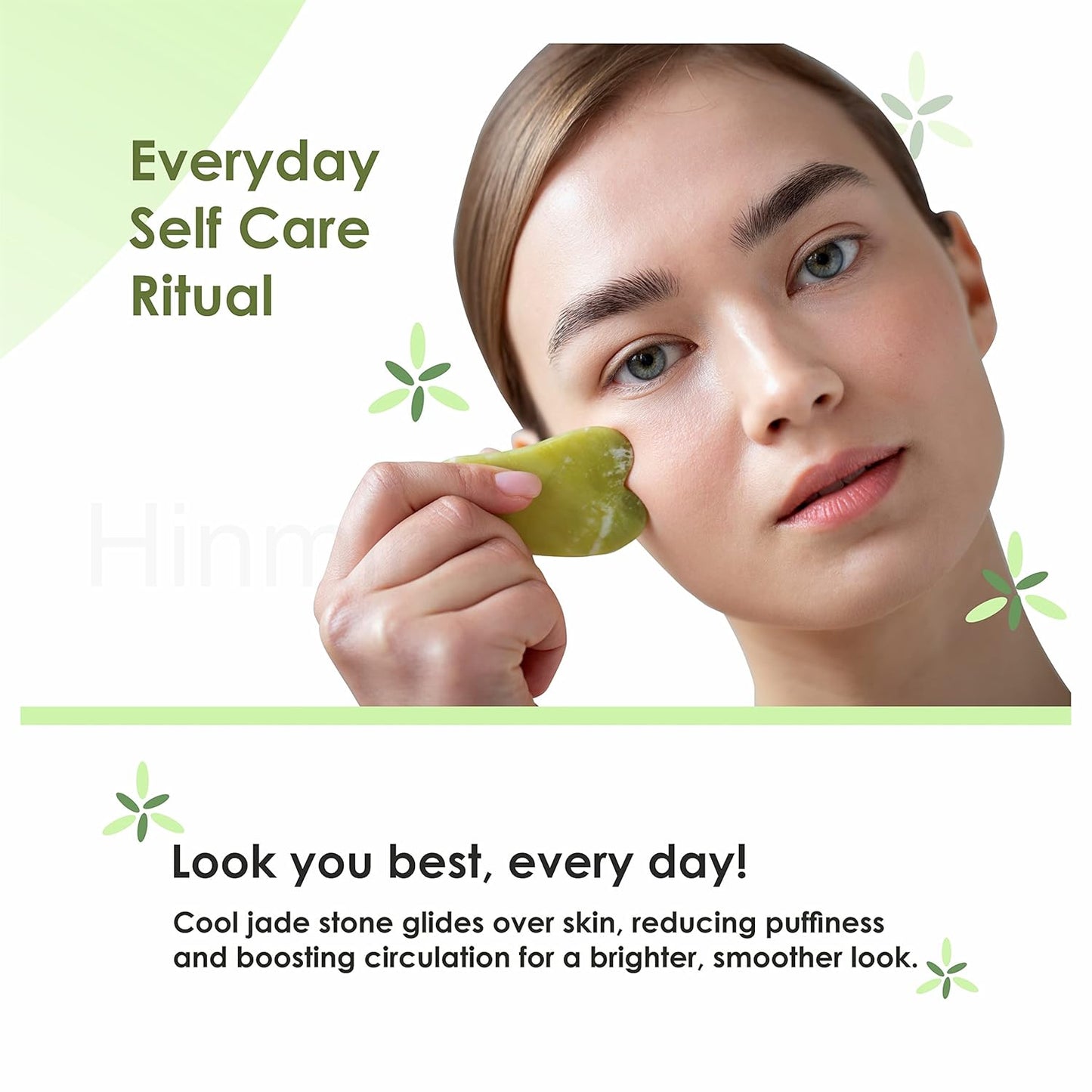Cipzi Face Massager Set: Ice Roller & Jade Gua Sha for Skin & Body