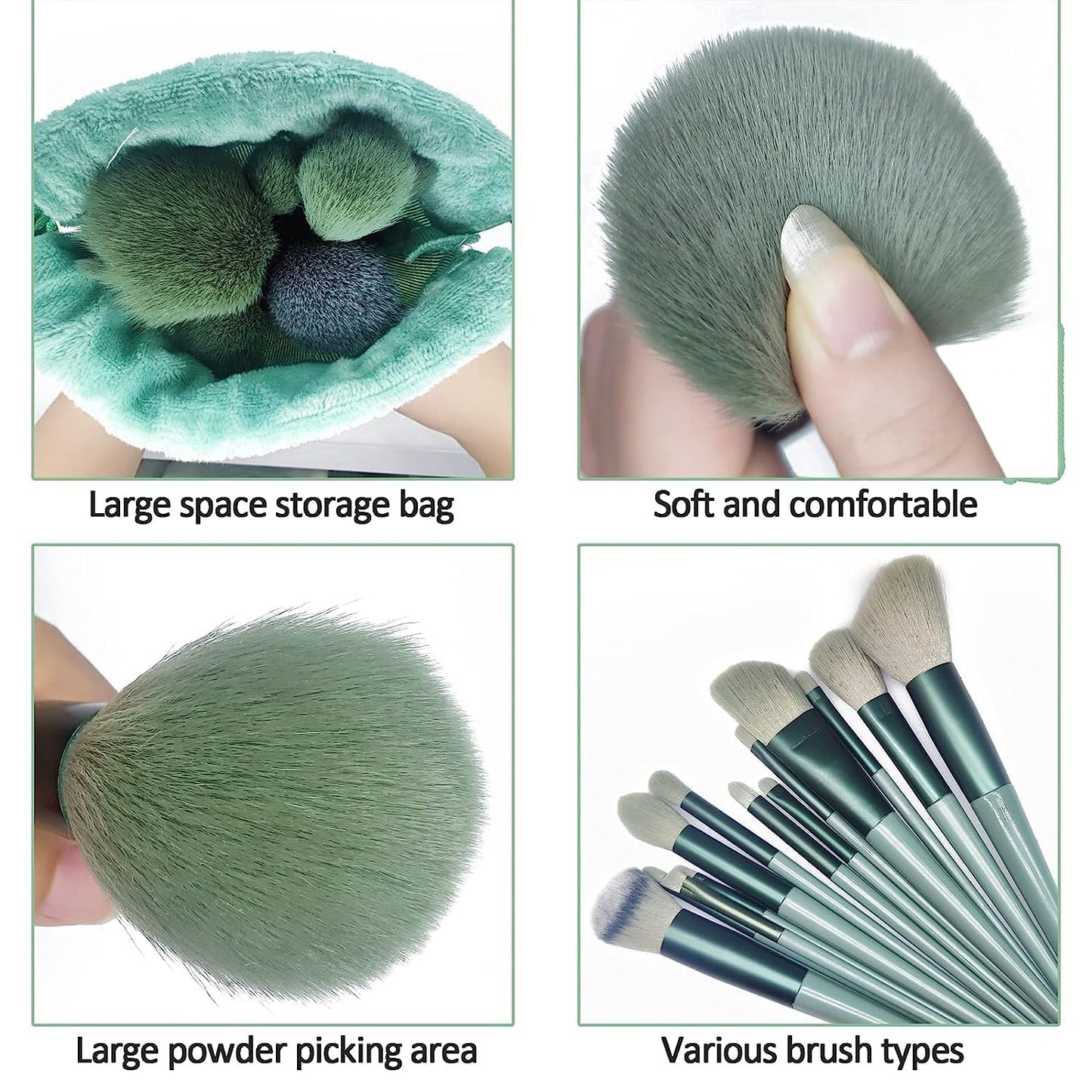 13-Piece Makeup Brush Set with Blender and Sponges