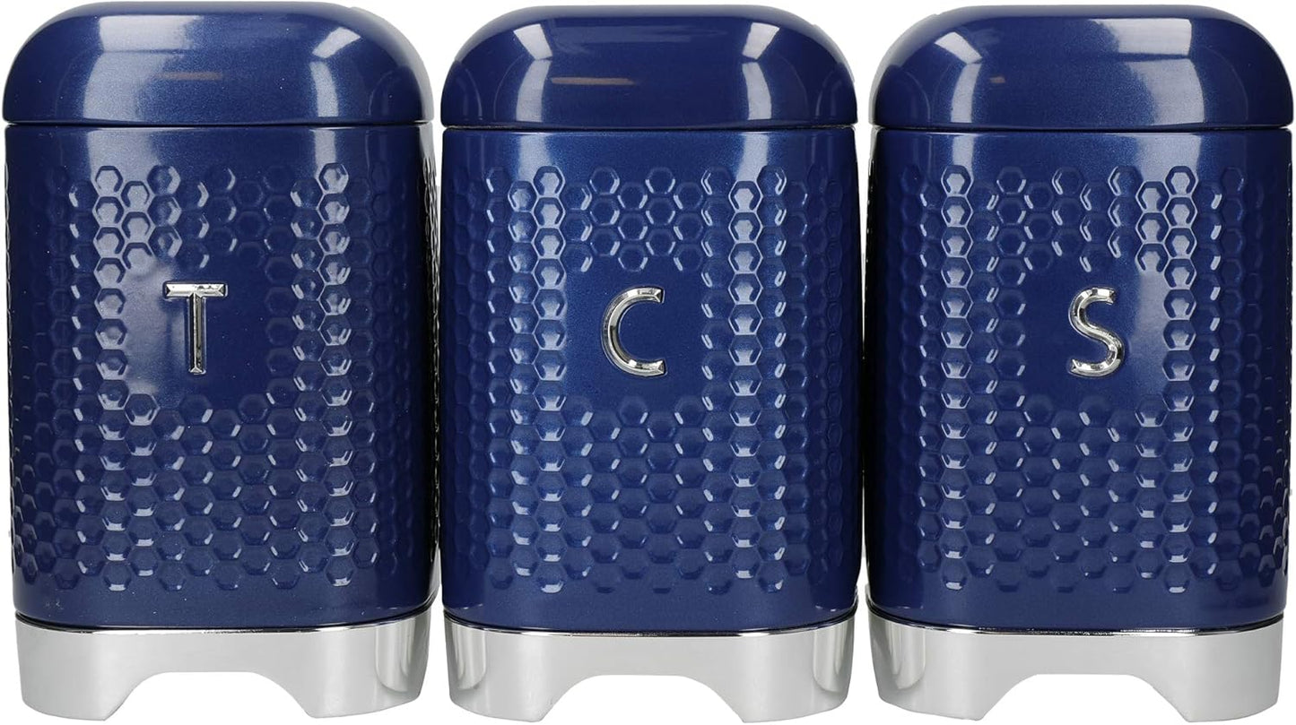 KitchenCraft Lovello Storage Canisters, Steel, New but scruffy box