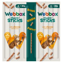 Webbox Cheese Cat Sticks 6 Pack - Case of 25
