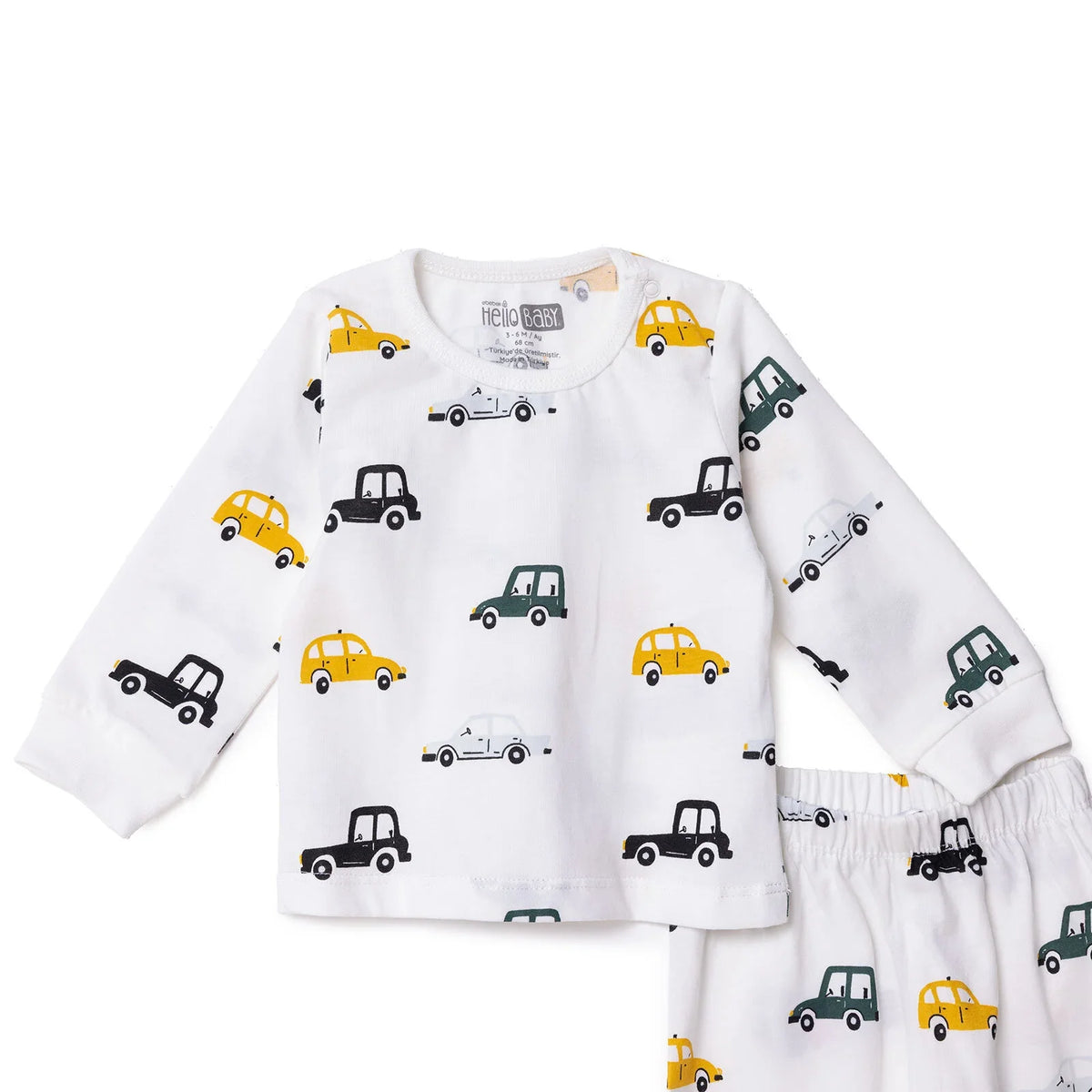 HelloBaby Long Sleeve Single Jersey Baby Pyjama Set (3-6 Months to 3-4 Years)