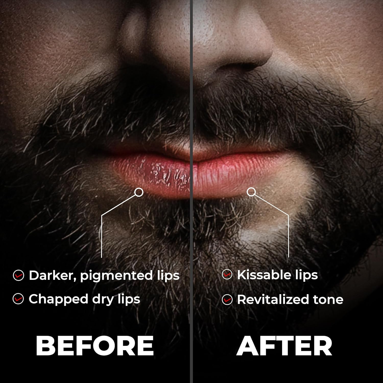 Beardo Lip Lightener for Men 7g Non-Tinted Balm for Dark, Dry Lips