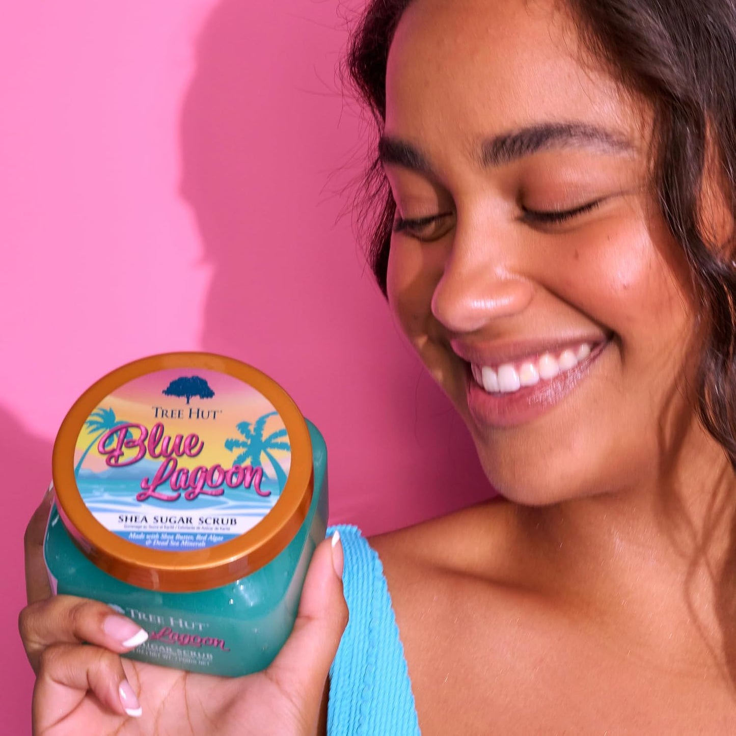 Tree Hut Blue Lagoon Shea Sugar Scrub 510g Exfoliates & Hydrates Skin