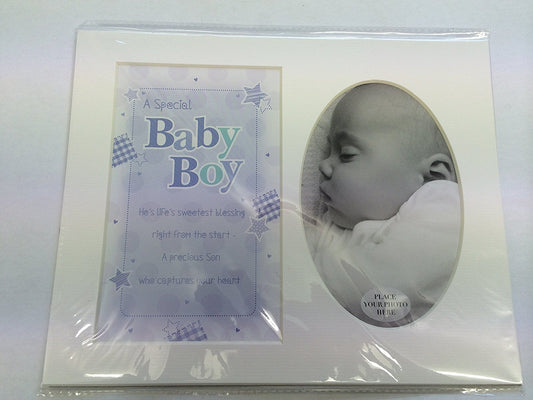 10x8 sentiment photo mount baby boy l message