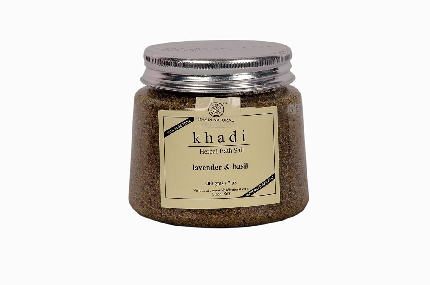 Khadi Natural Lavender Basil Bath Salt 200g Antiseptic Soothing Relaxation