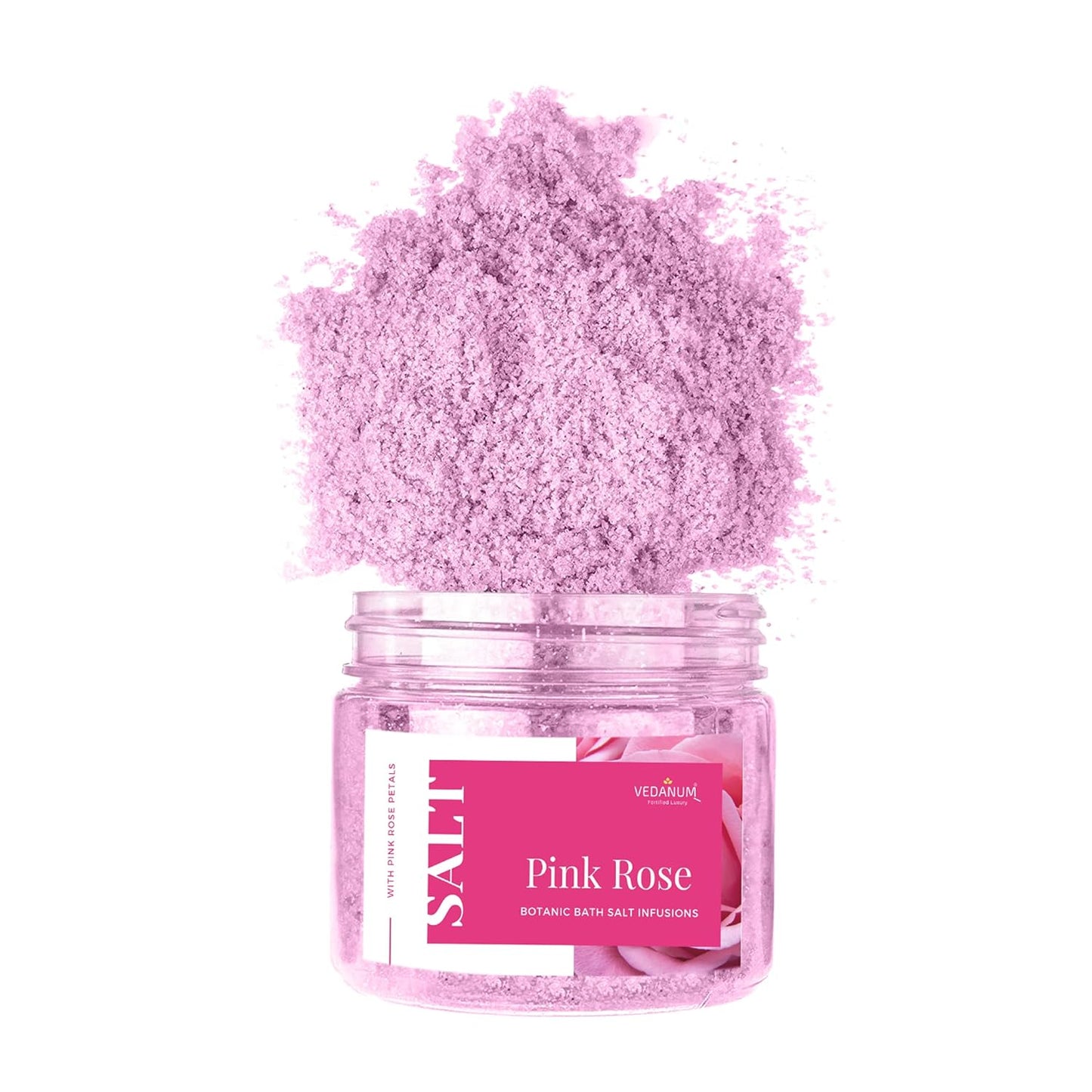 Vedanum Rose Geranium Bath Salt 200g for Relaxation & Skin Care