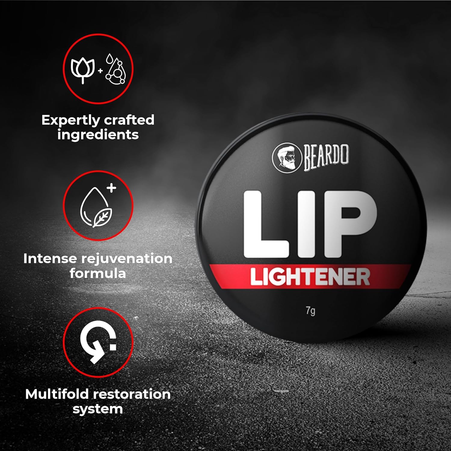 Beardo Lip Lightener for Men 7g Non-Tinted Balm for Dark, Dry Lips