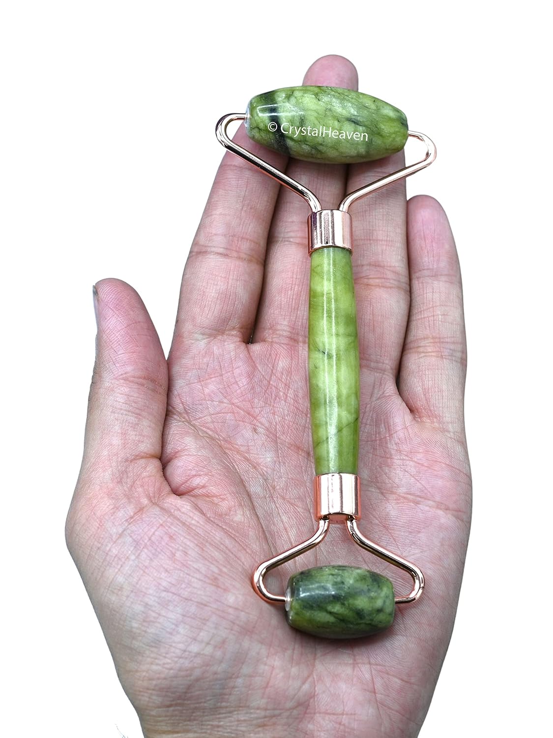 Green Jade Face Roller & Gua Sha Set for Women - Crystal Heaven Certified