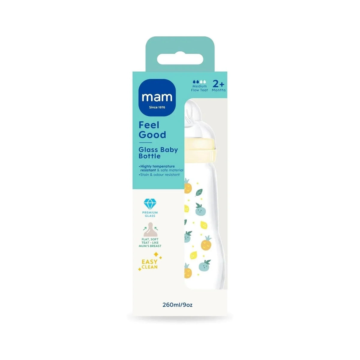 MAM Feel Good Glass Bottle 260ml