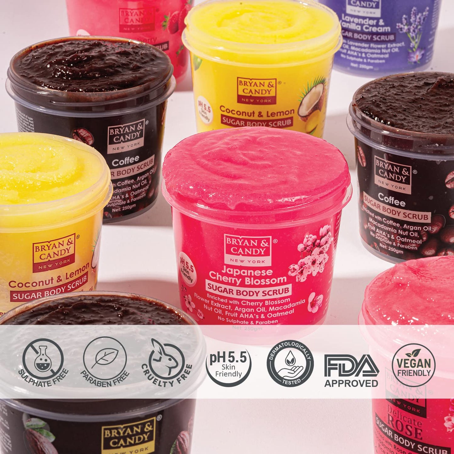 Cherry Blossom Body Scrub for Tan Removal & Exfoliation 250g