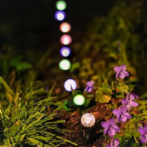 20pc Solar-Powered Garden Solar Lights with Bubble Effect
