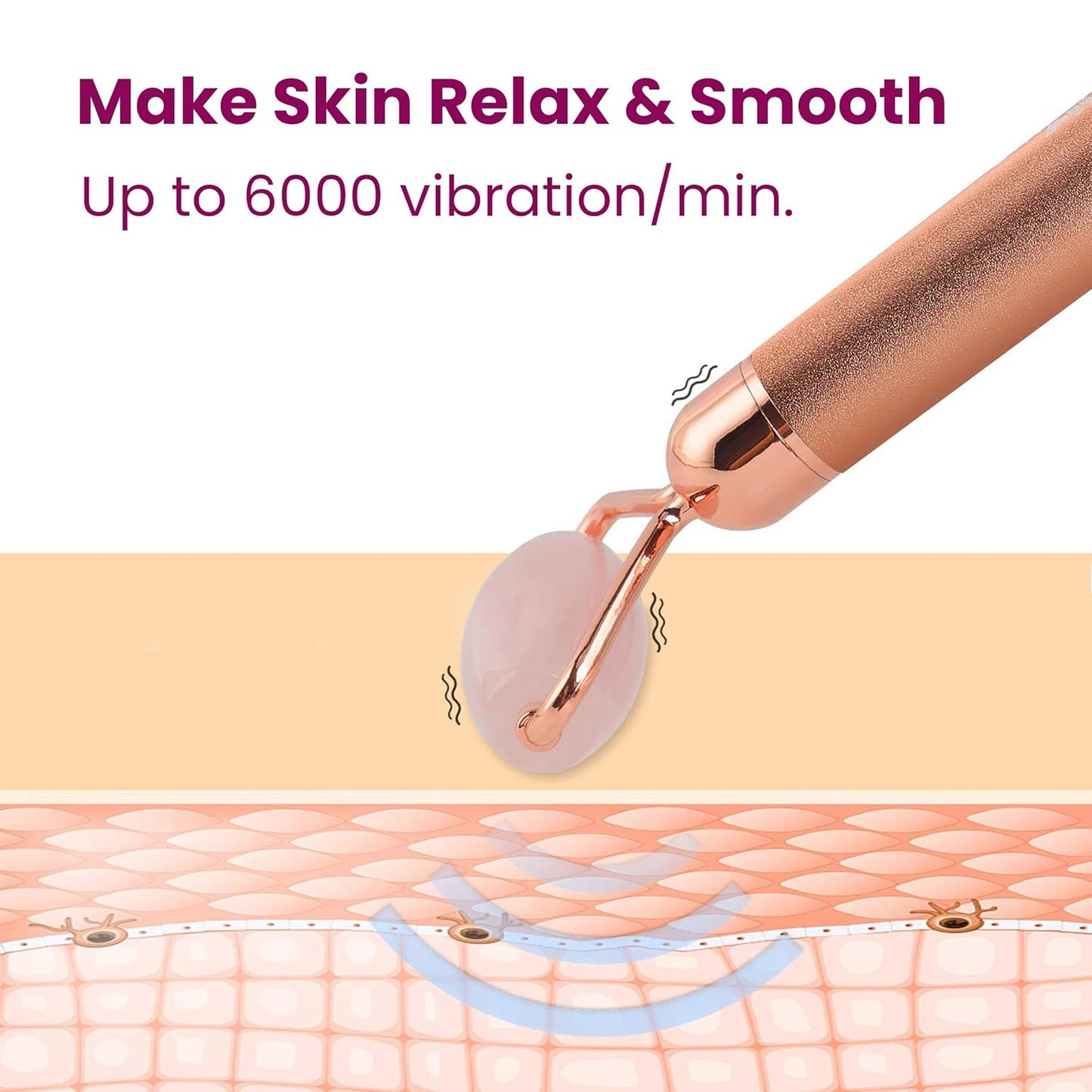 Agaro Rose Quartz 4-in-1 Face Roller Kit for Anti-Aging & Skin Firming