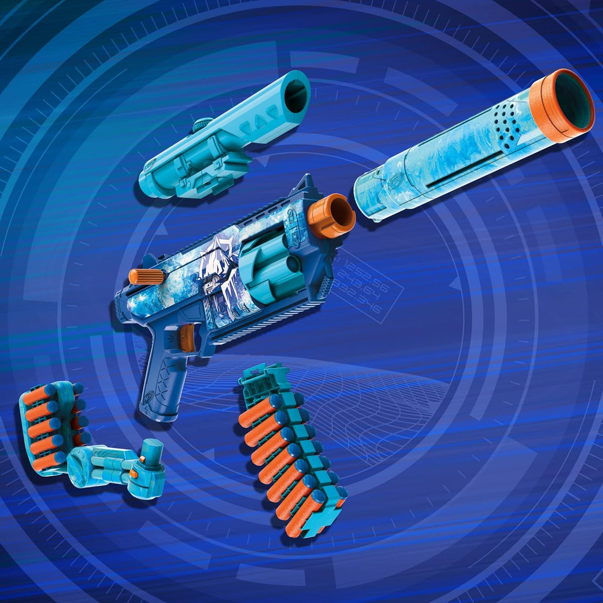 Nerf Loadout FrostFusion Blaster and 30 N1 Darts