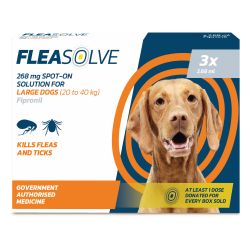 Fleasolve Spot on Dog Large 3 Treatment - Case of 6