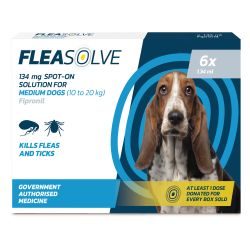 Fleasolve Spot on Dog Medium 6 Treatment - Case of 6