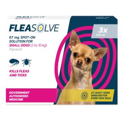 Fleasolve Spot on Dog Small 3 Treatment - Case of 6