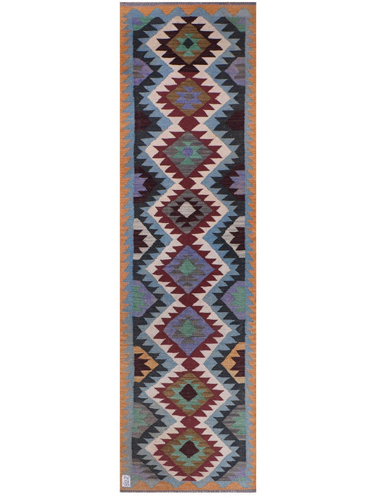 Maimana Afghanistan Kilim Runner - 294 x 82 cm