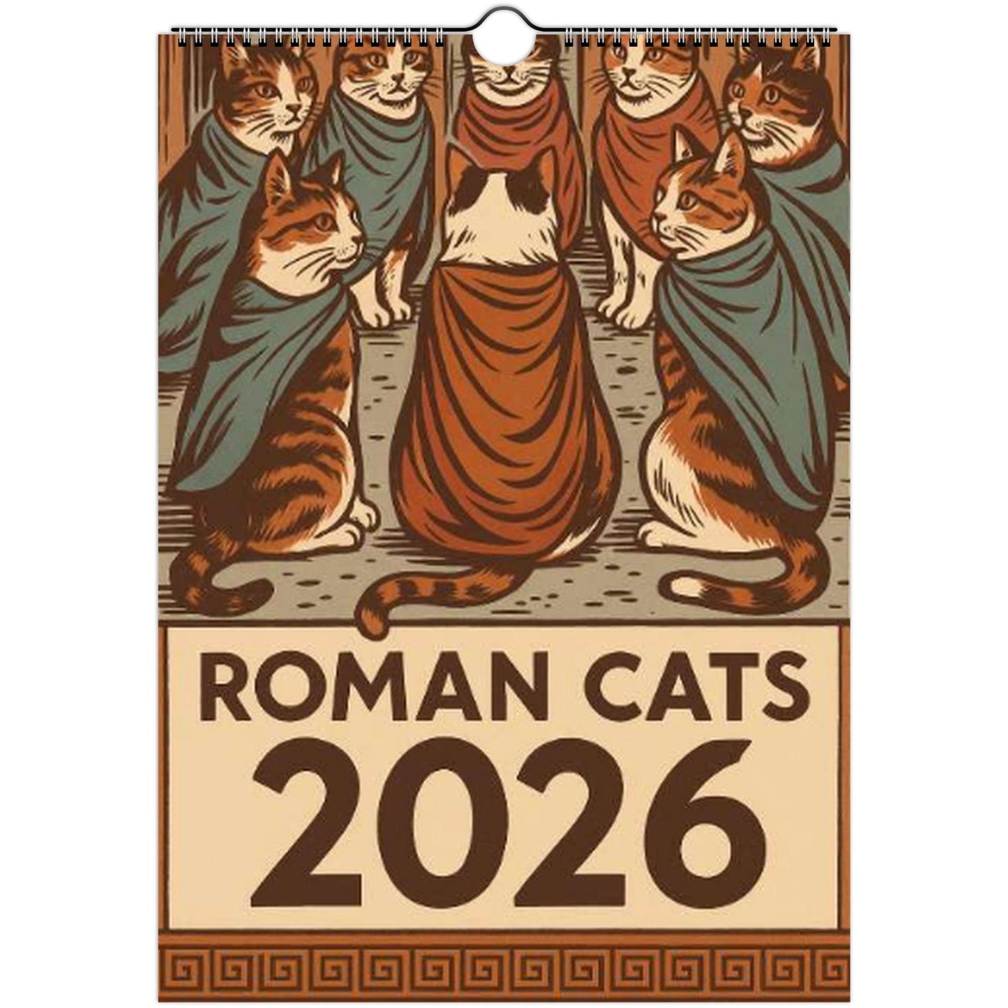 Ancient Roman Cats Wall Calendar – Vintage Feline Art, Eco-Friendly Gift for Cat Lovers 🐾🕌