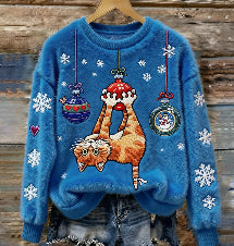 Women's Flannel Hoodie For Christmas, Autumn And Winter