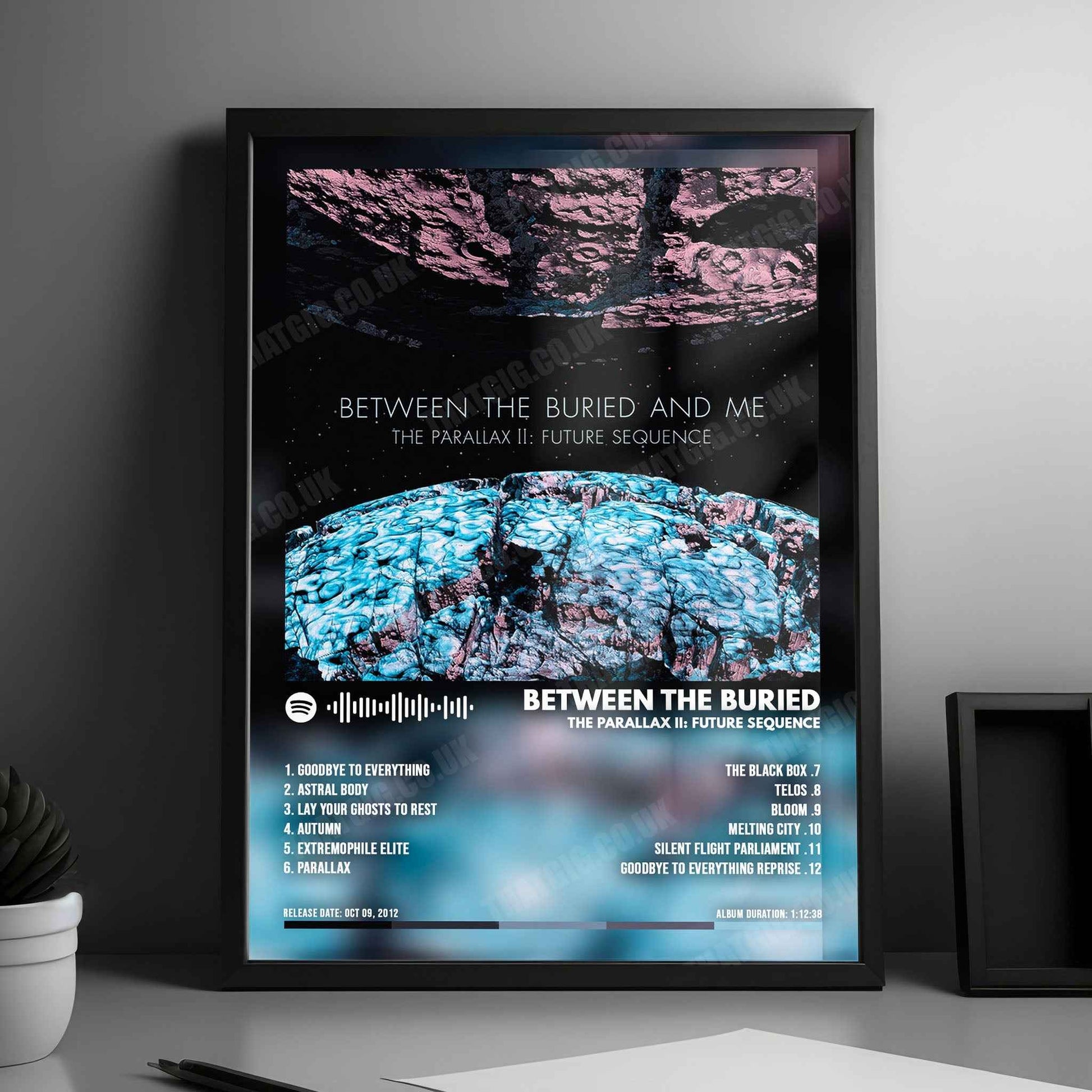 Between the Buried and Me "The Parallax II" Album Cover Poster - with Complete Tracklist