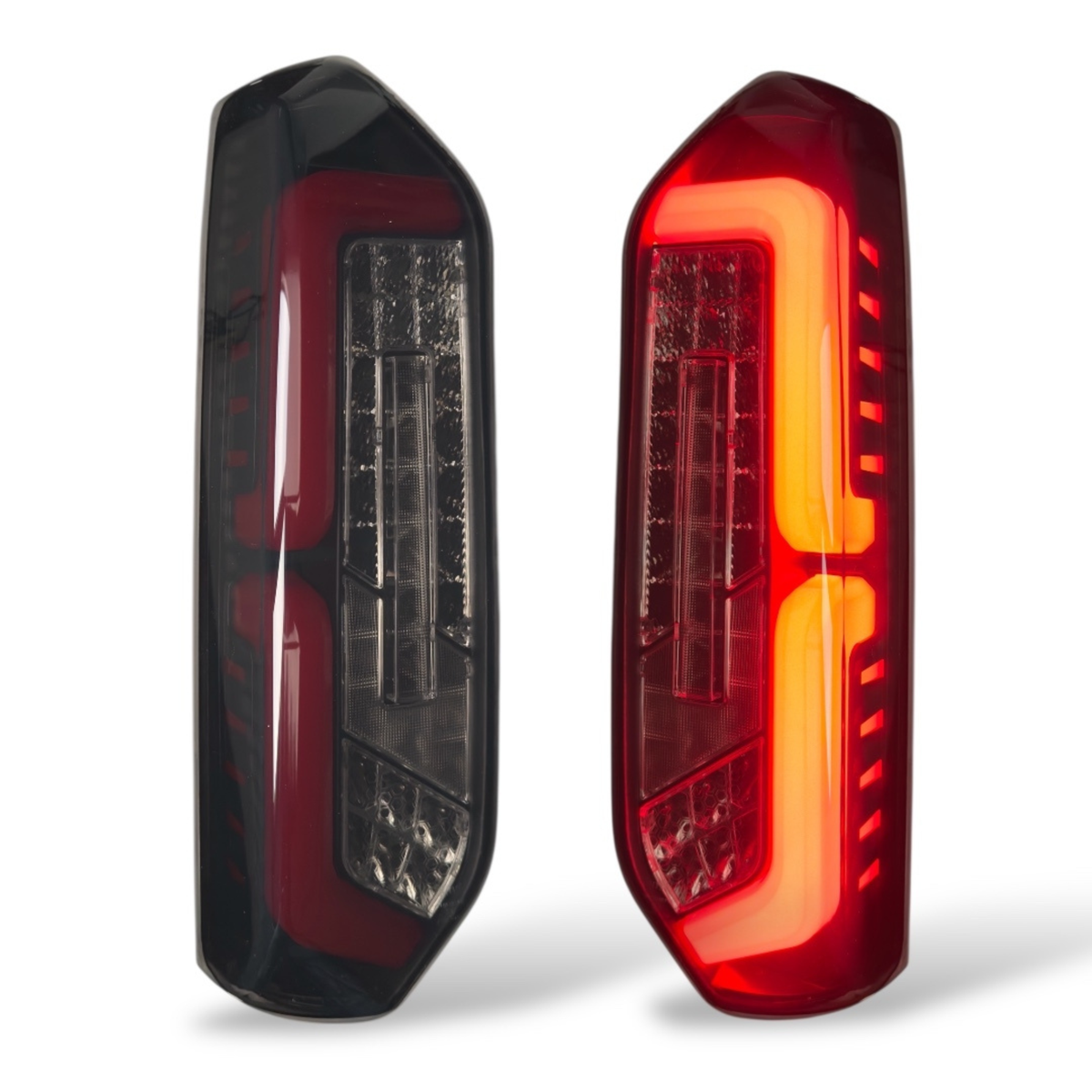 For New Ford Transit Custom 2024-2026 Full LED Rear Lights | Smoked Tail Light Upgrade | Van-X