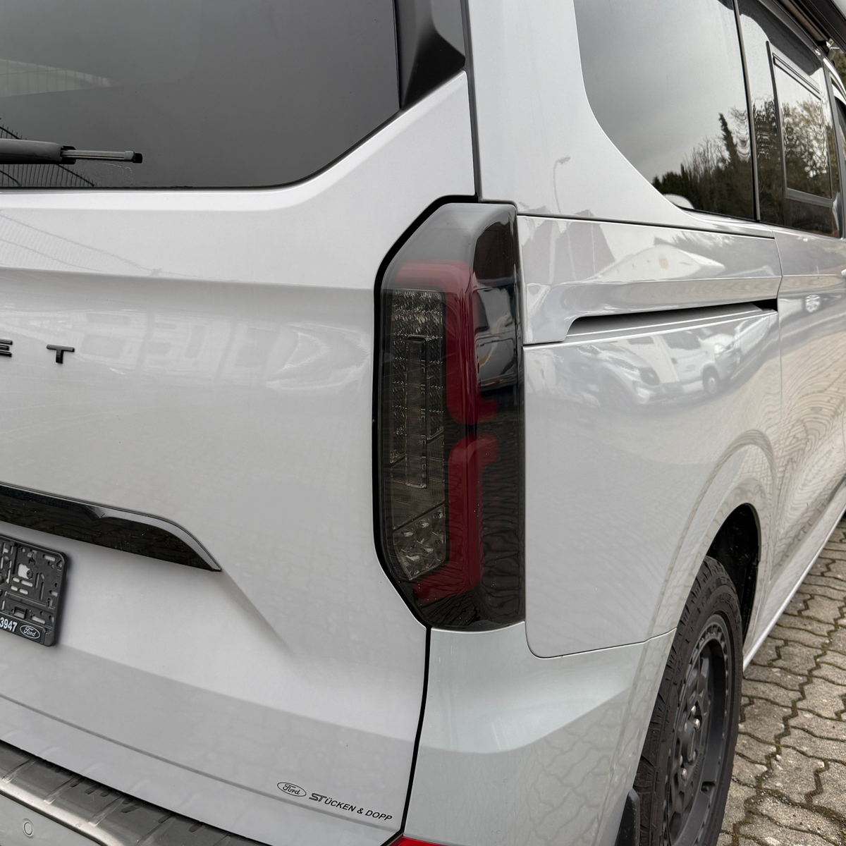 For New Ford Transit Custom 2024-2026 Full LED Rear Lights | Smoked Tail Light Upgrade | Van-X
