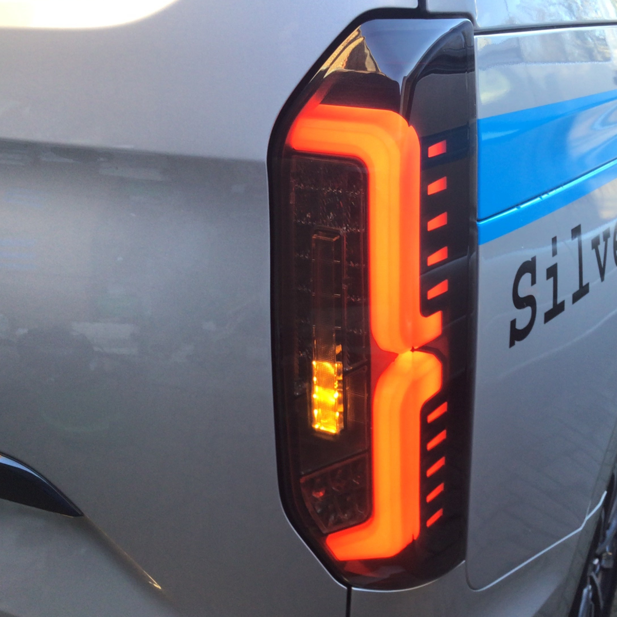 For New Ford Transit Custom 2024-2026 Full LED Rear Lights | Smoked Tail Light Upgrade | Van-X