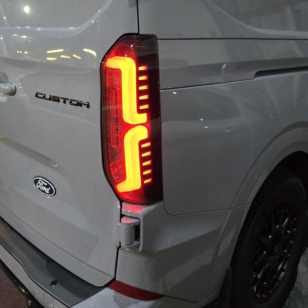 For New Ford Transit Custom 2024-2026 Full LED Rear Lights | Smoked Tail Light Upgrade | Van-X