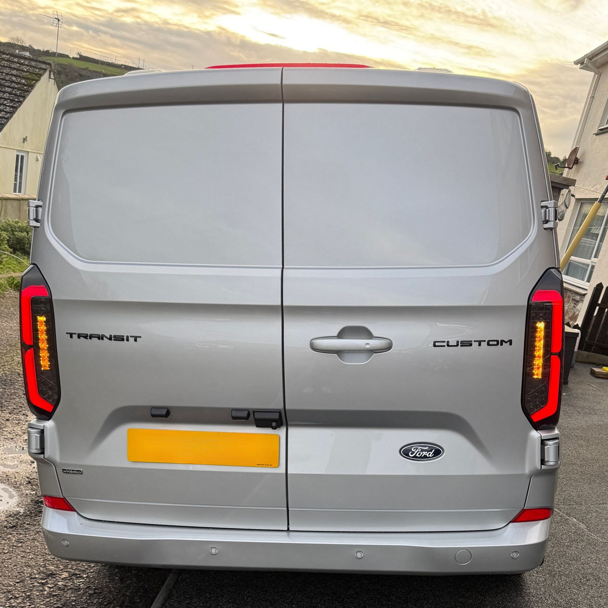 For New Ford Transit Custom 2024-2026 Full LED Rear Lights | Smoked Tail Light Upgrade | Van-X