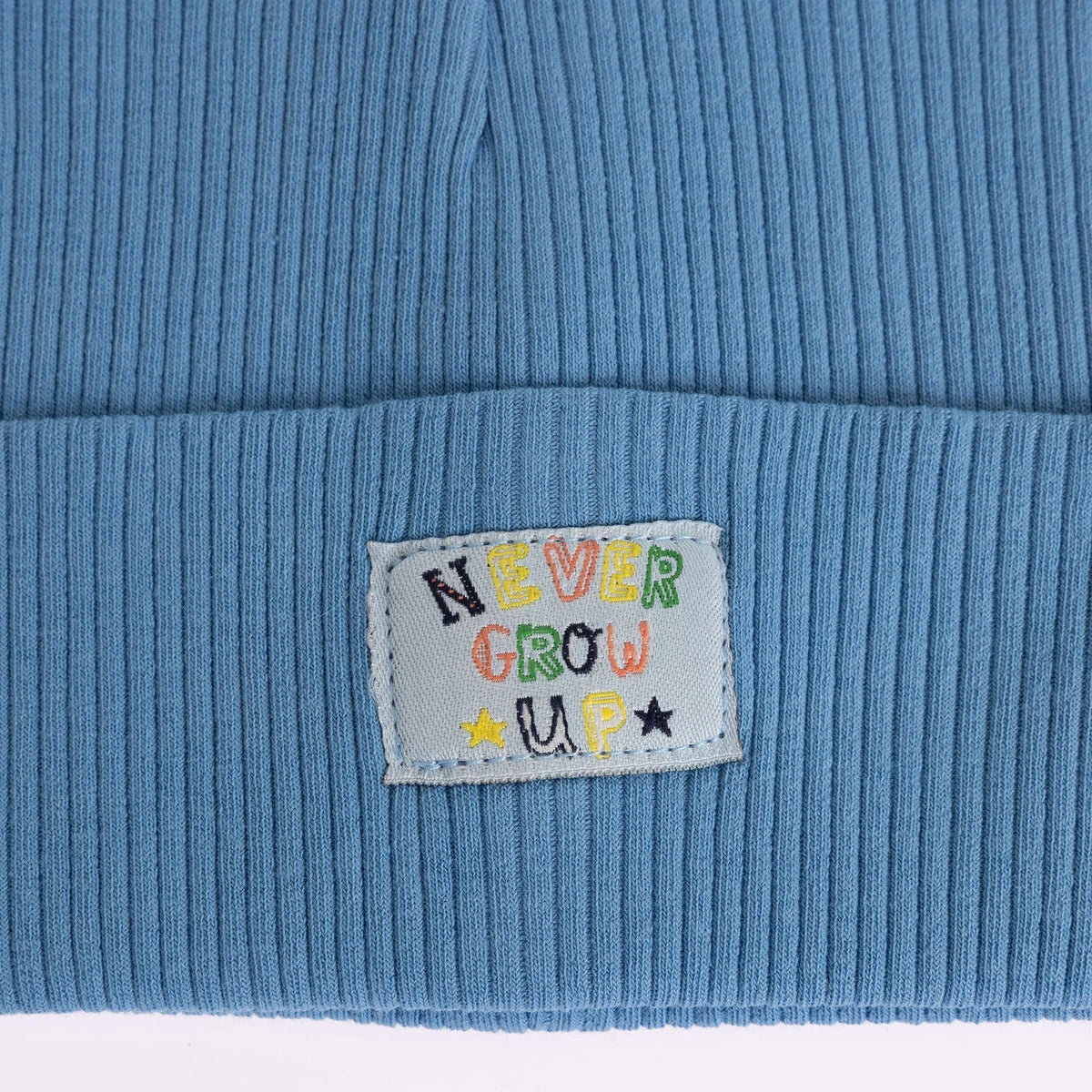 Little Plane Never Grow Up Slogan Ribbed Knit Baby Beanie (12 Months to 1-4 Years)