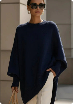 Thick Round Neck Women's Loose All-matching Knitted Pullover Sweater