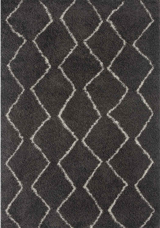 Moroccan Dark Grey Shaggy Rug | 840