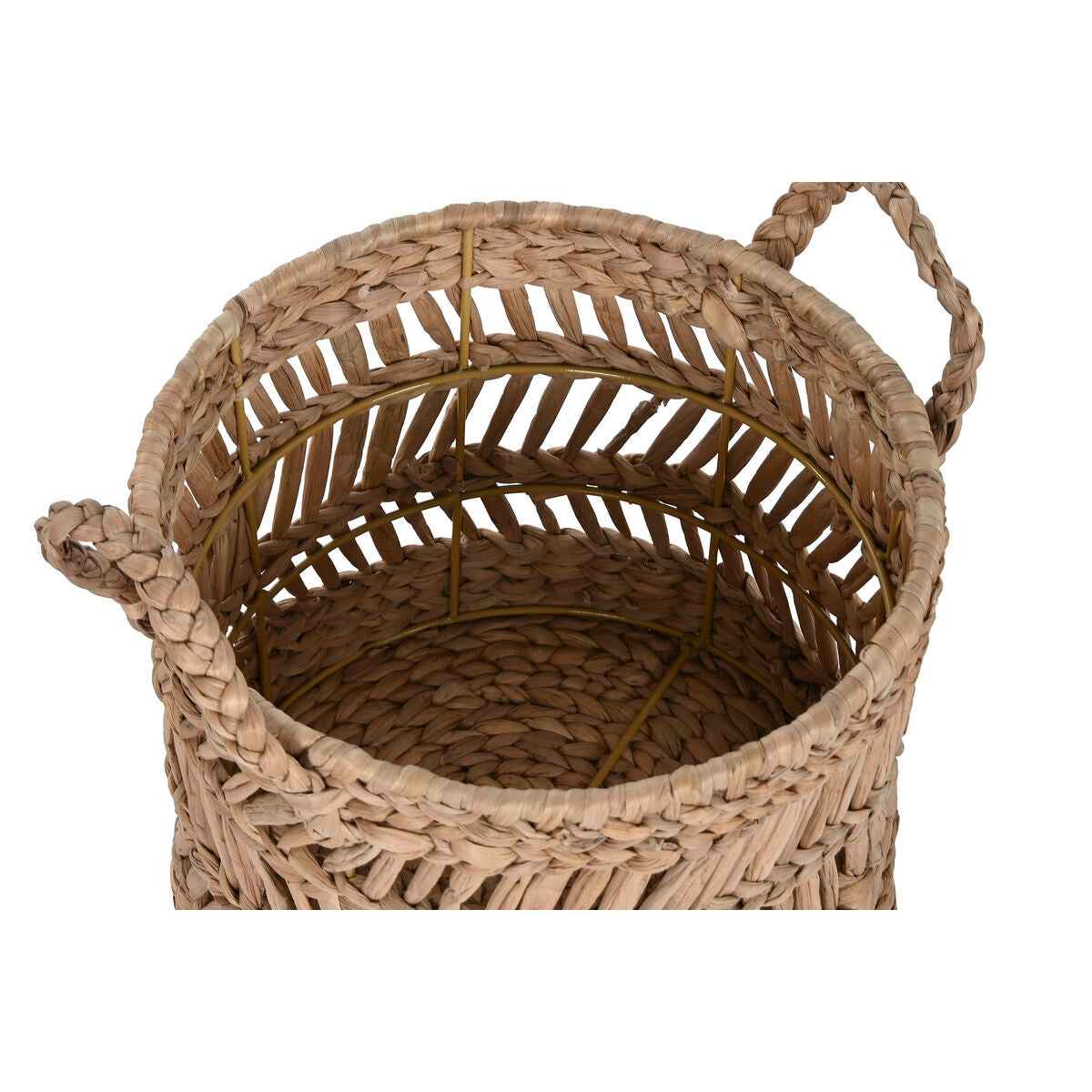 Basket set Home ESPRIT Natural Metal Natural Fibre (3 Pieces)