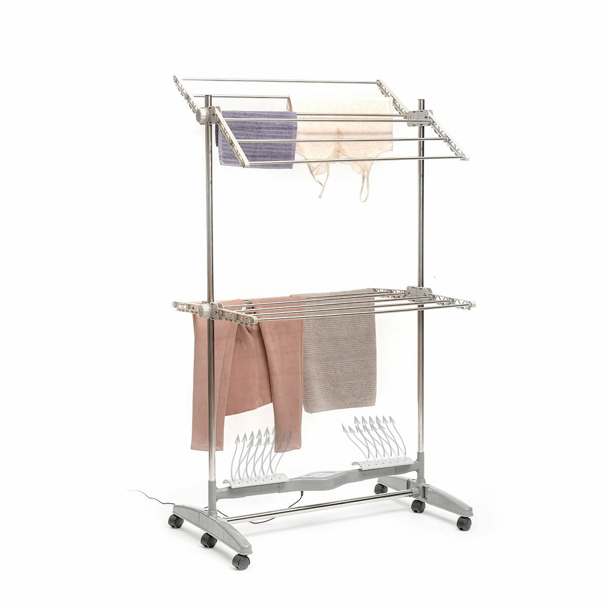 Foldable Electric Drying Rack with Natural Airflow Dryllon InnovaGoods 24 W 12 Bars