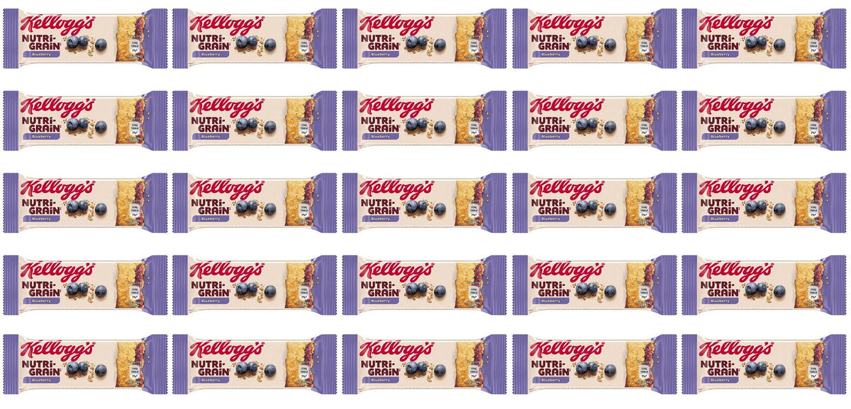 25 x Kellogg's Nutri-grain Blueberry Bars - 37G