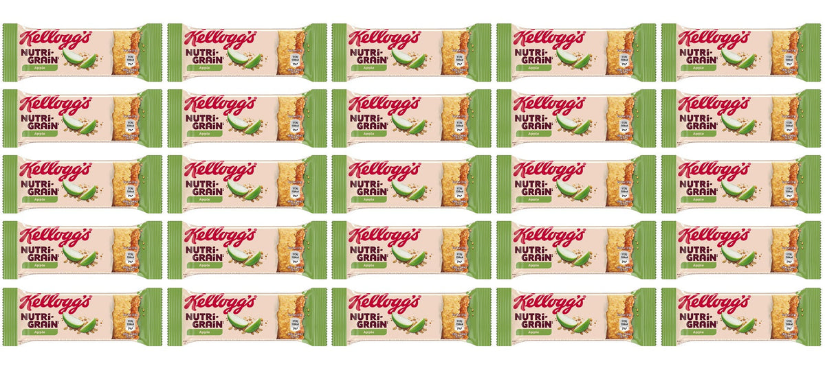 25 x Kellogg's Nutri-grain Apple Bars  - 37G