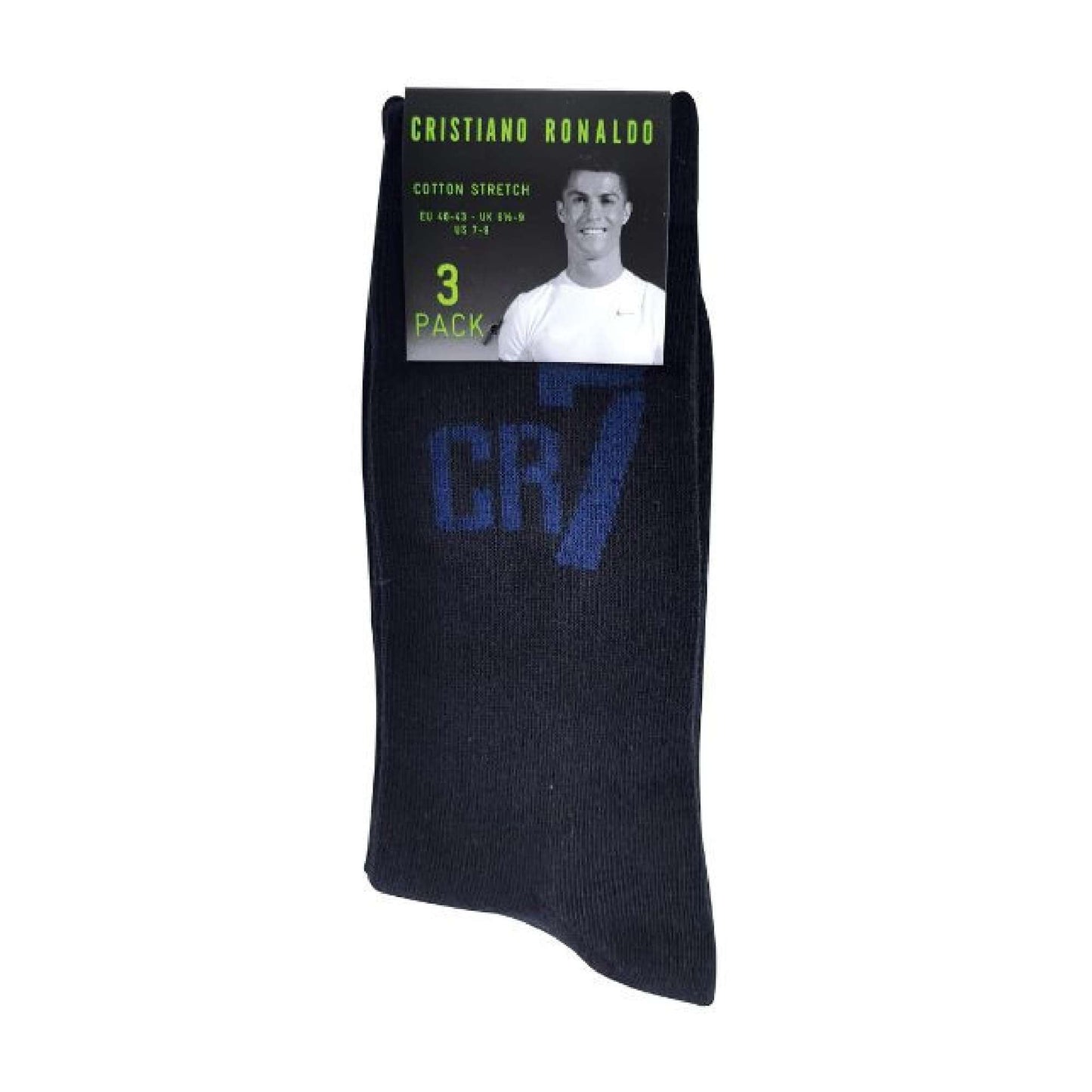 3 Pack Kids Patterned Cotton Crew Socks by Cristiano Ronaldo
