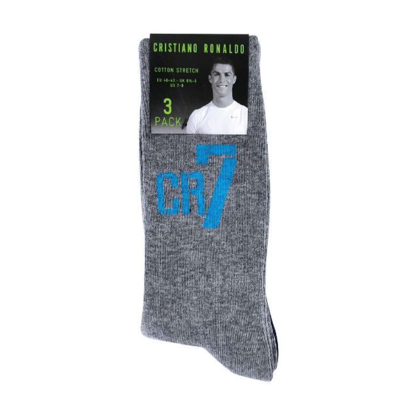 3 Pack Kids Patterned Cotton Crew Socks by Cristiano Ronaldo