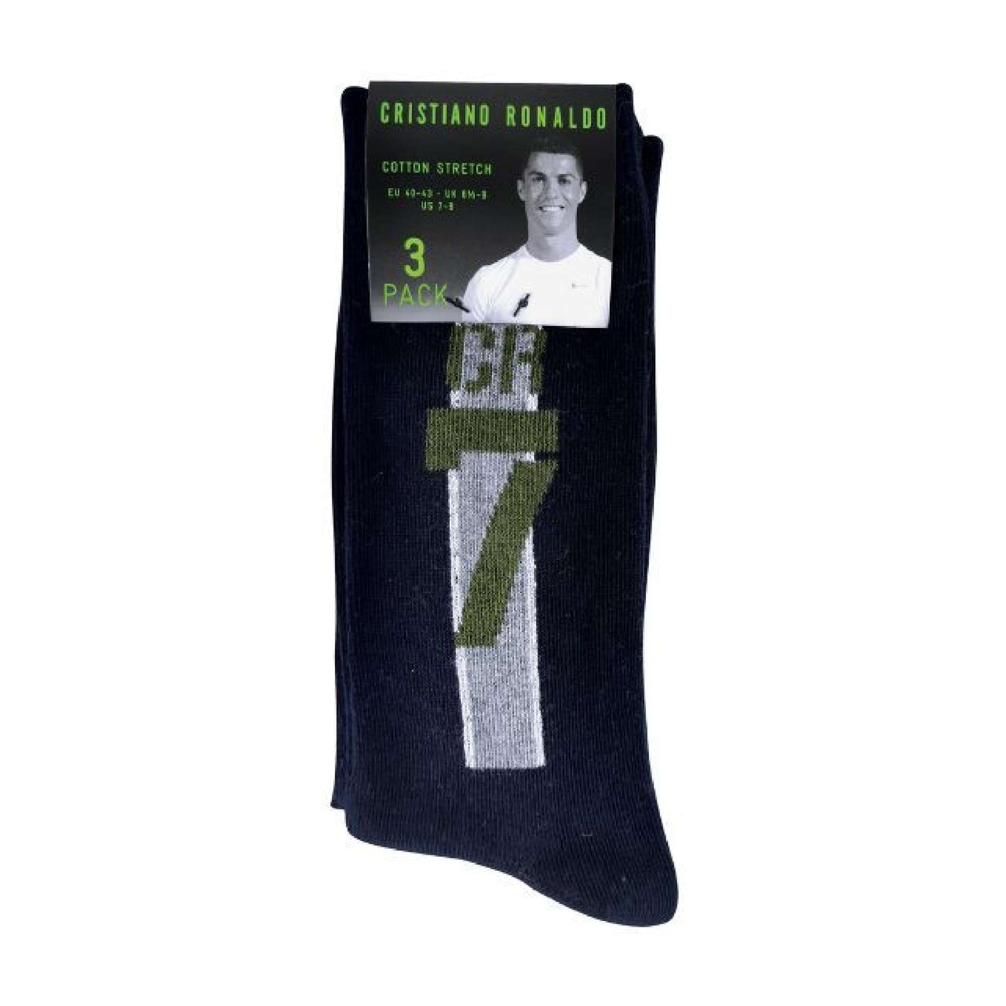 3 Pack Kids Patterned Cotton Crew Socks by Cristiano Ronaldo