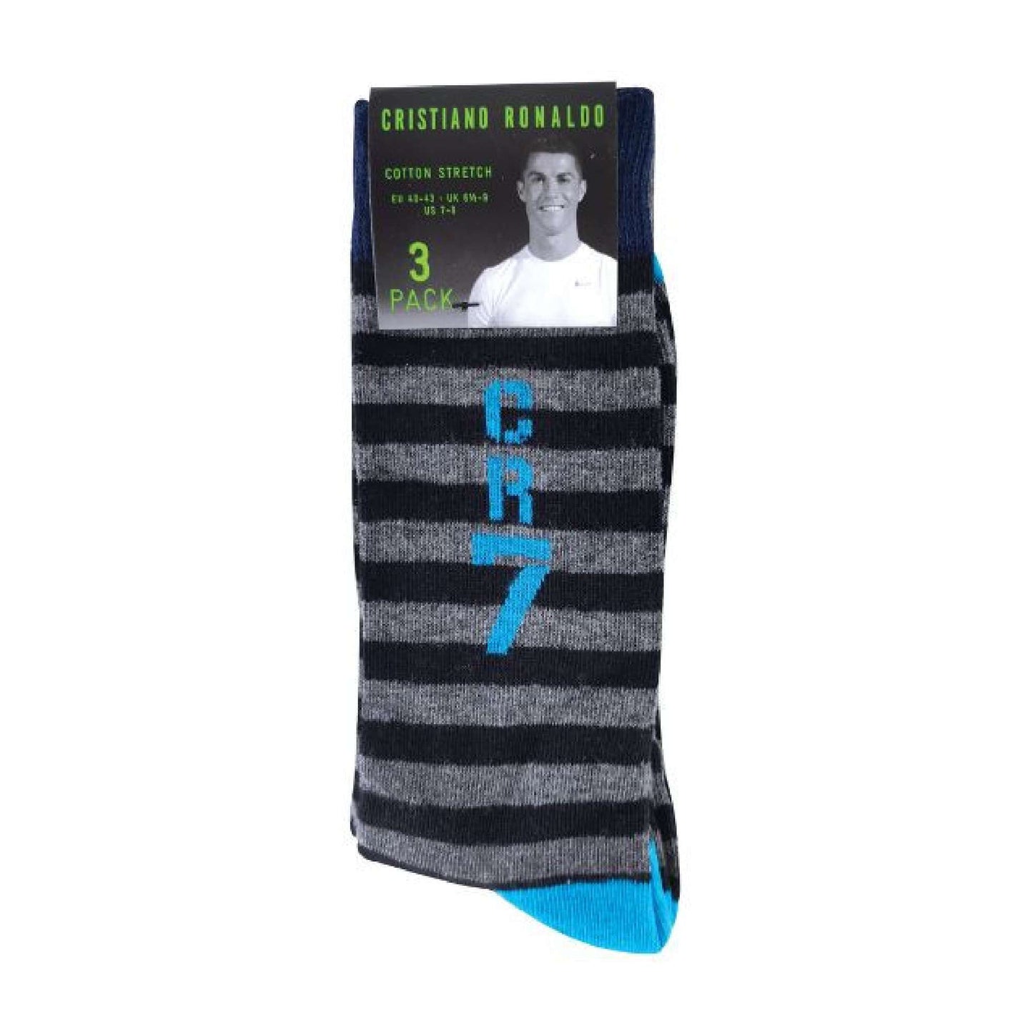 3 Pack Kids Patterned Cotton Crew Socks by Cristiano Ronaldo