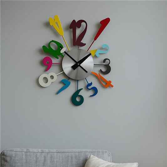 Franci Multi-Colour Funky Numbers Wall Clock