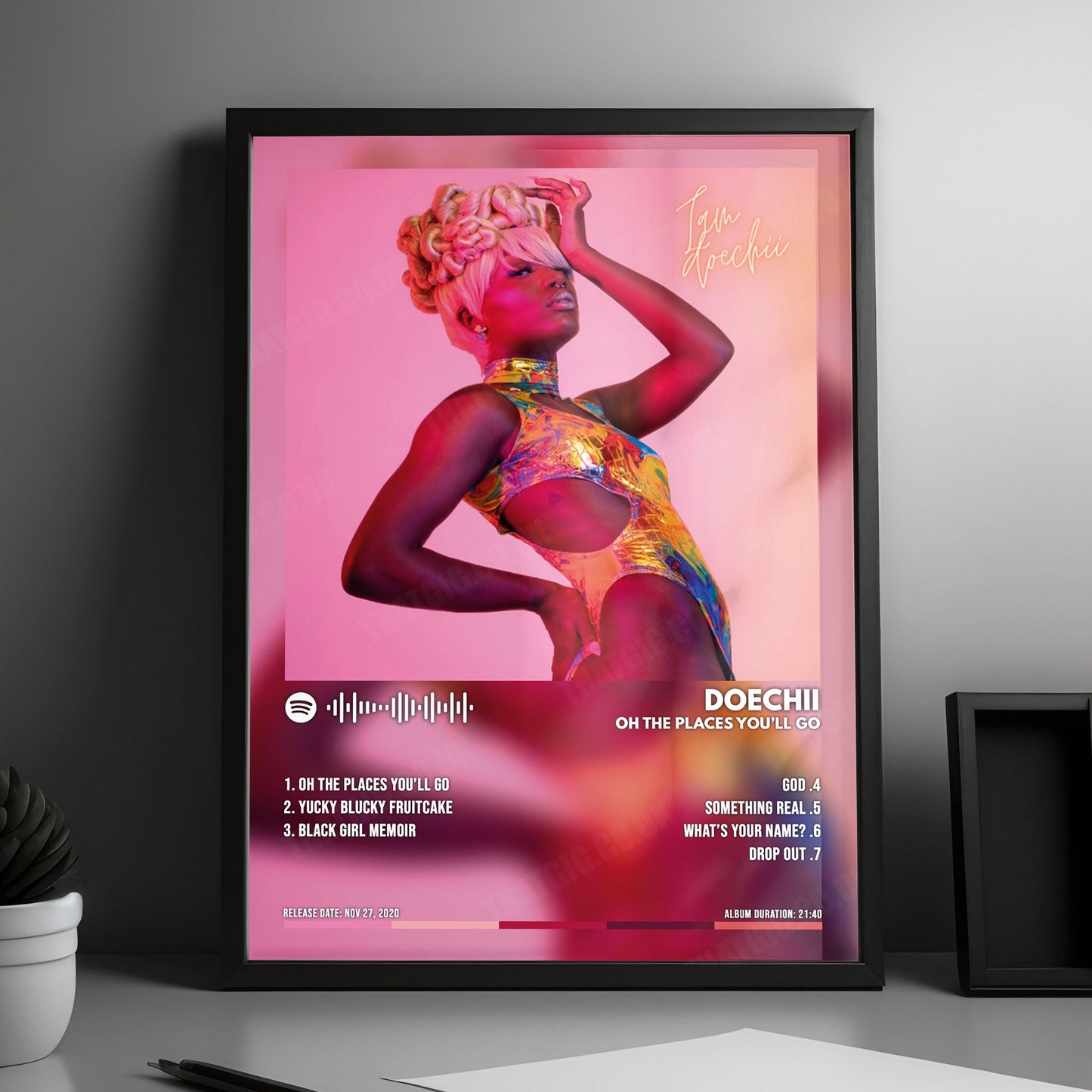 Doechii "Oh the Places You'll Go" Album Cover Poster - with Complete Tracklist